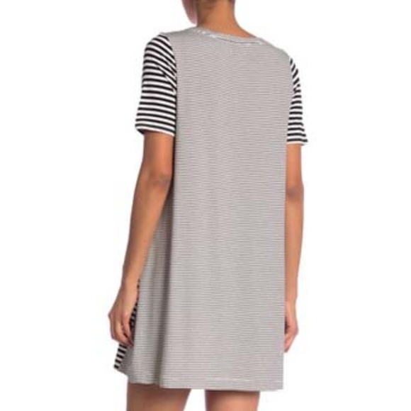SUSINA Striped Short Sleeve Knit Dress NWT - Picture 4 of 4